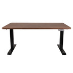 160x80 cm Höhenverstellbarer Schreibtisch ALTO 101 mit 25mm einteiliger Tischplatte, elektrisch, Schwarzes Gestell