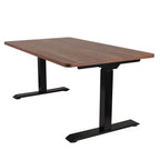 160x80 cm Höhenverstellbarer Schreibtisch ALTO 101 mit 25mm einteiliger Tischplatte, elektrisch, Schwarzes Gestell