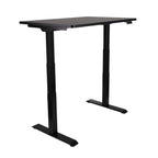 140x80 cm Höhenverstellbarer Schreibtisch mit 25mm einteiliger Tischplatte Black, elektrisch, Schwarzes Gestell-Brötter.de