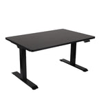 160x80 cm Höhenverstellbarer Schreibtisch ALTO 101 mit 25mm einteiliger Tischplatte, elektrisch, Schwarzes Gestell