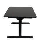 160x80 cm Höhenverstellbarer Schreibtisch ALTO 101 mit 25mm einteiliger Tischplatte, elektrisch, Schwarzes Gestell