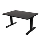 160x80 cm Höhenverstellbarer Schreibtisch ALTO 101 mit 25mm einteiliger Tischplatte, elektrisch, Schwarzes Gestell