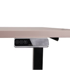 120x80 cm Höhenverstellbarer Schreibtisch mit 25mm einteiliger Tischplatte Toffee, elektrisch, Schwarzes Gestell-Brötter.de