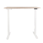 120x80 cm Höhenverstellbarer Schreibtisch mit 25mm einteiliger Tischplatte Sonoma Oak, elektrisch, Weißes Gestell-Brötter.de