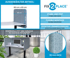 65x65cm Akustik Trennwand Cadet Gray , Sichtschutz, Schallschutz und Privatsphäre