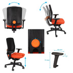 ErgoJunior Ergonomischer Kinderdrehstuhl mit Netz-Rückenlehne, von 10 bis 16 Jahren, Weisses Gestell - Brötter.de
