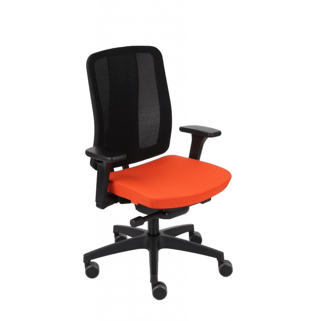 ErgoJunior Ergonomischer Kinderdrehstuhl mit Netz-Rückenlehne, von 10 bis 16 Jahren, Schwarzes Gestell