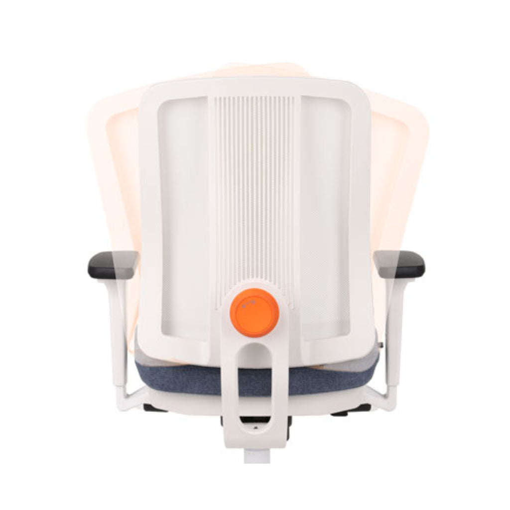 ErgoJunior Ergonomischer Kinderdrehstuhl mit Netz-Rückenlehne, von 10 bis 16 Jahren, Weisses Gestell - Brötter.de