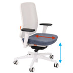 ErgoJunior Ergonomischer Kinderdrehstuhl mit Netz-Rückenlehne, von 10 bis 16 Jahren, Weisses Gestell - Brötter.de
