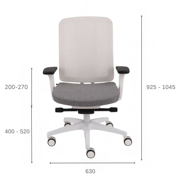 ErgoJunior Ergonomischer Kinderdrehstuhl mit Netz-Rückenlehne, von 10 bis 16 Jahren, Weisses Gestell - Brötter.de