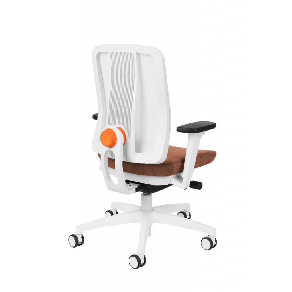 ErgoJunior Ergonomischer Kinderdrehstuhl mit Netz-Rückenlehne, von 10 bis 16 Jahren, Weisses Gestell - Brötter.de