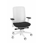 ErgoJunior Ergonomischer Kinderdrehstuhl mit Netz-Rückenlehne, von 10 bis 16 Jahren, Weisses Gestell - Brötter.de