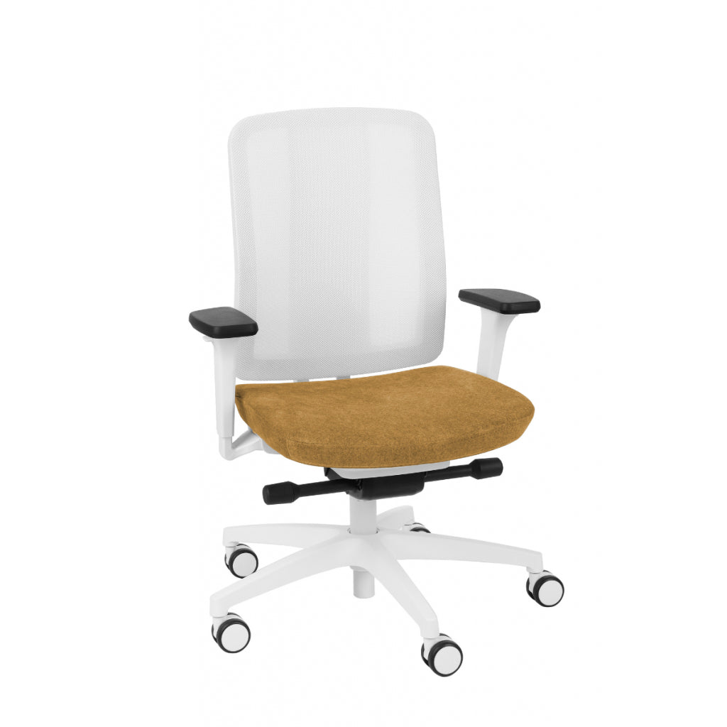 ErgoJunior Ergonomischer Kinderdrehstuhl mit Netz-Rückenlehne, von 10 bis 16 Jahren, Weisses Gestell - Brötter.de