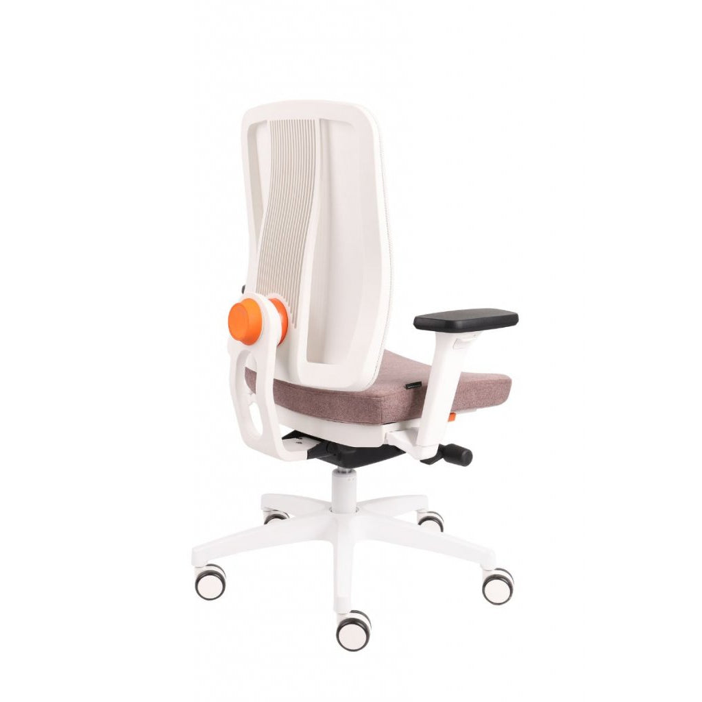 ErgoJunior Ergonomischer Kinderdrehstuhl mit Netz-Rückenlehne, von 10 bis 16 Jahren, Weisses Gestell - Brötter.de