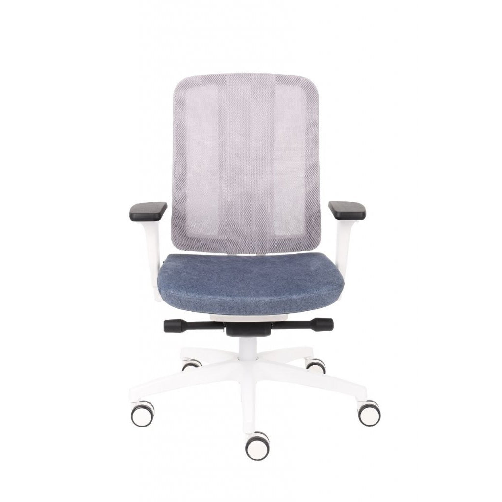 ErgoJunior Ergonomischer Kinderdrehstuhl mit Netz-Rückenlehne, von 10 bis 16 Jahren, Weisses Gestell - Brötter.de