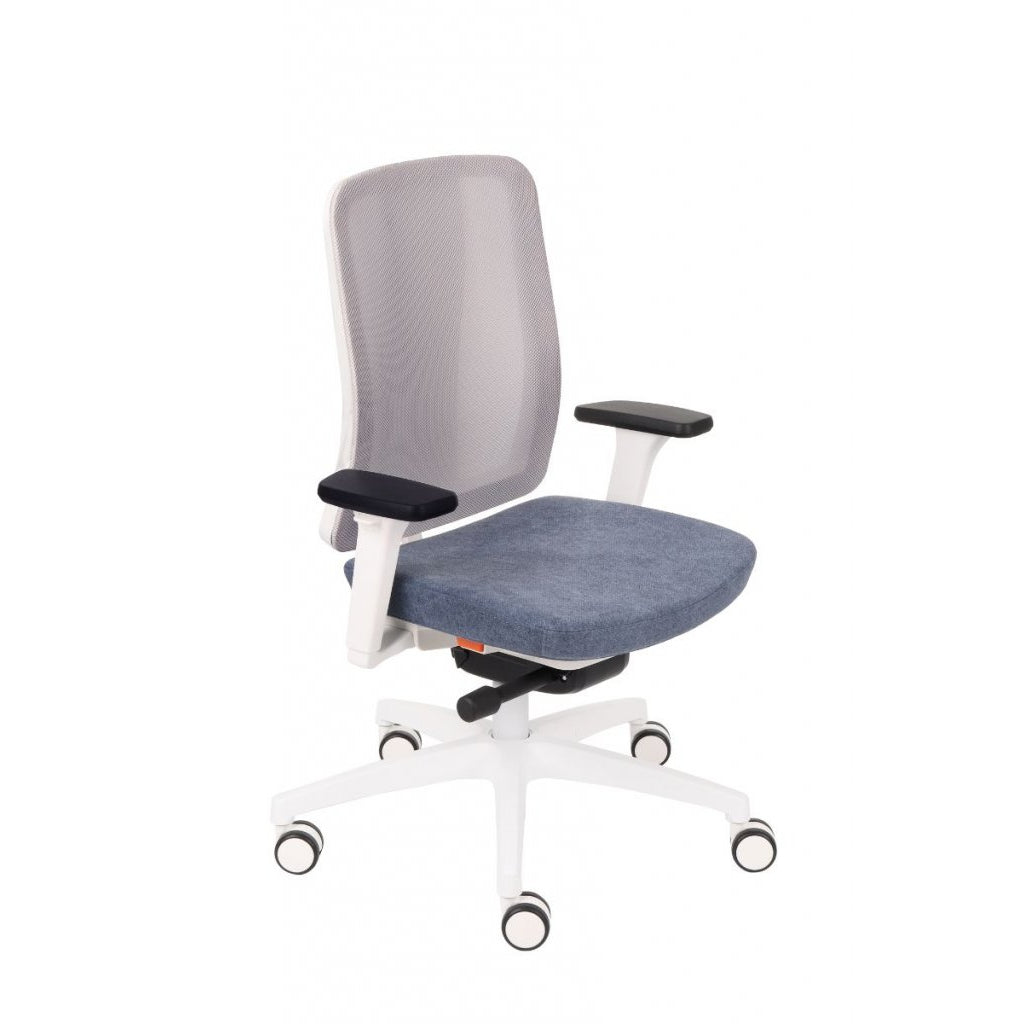 ErgoJunior Ergonomischer Kinderdrehstuhl mit Netz-Rückenlehne, von 10 bis 16 Jahren, Weisses Gestell - Brötter.de