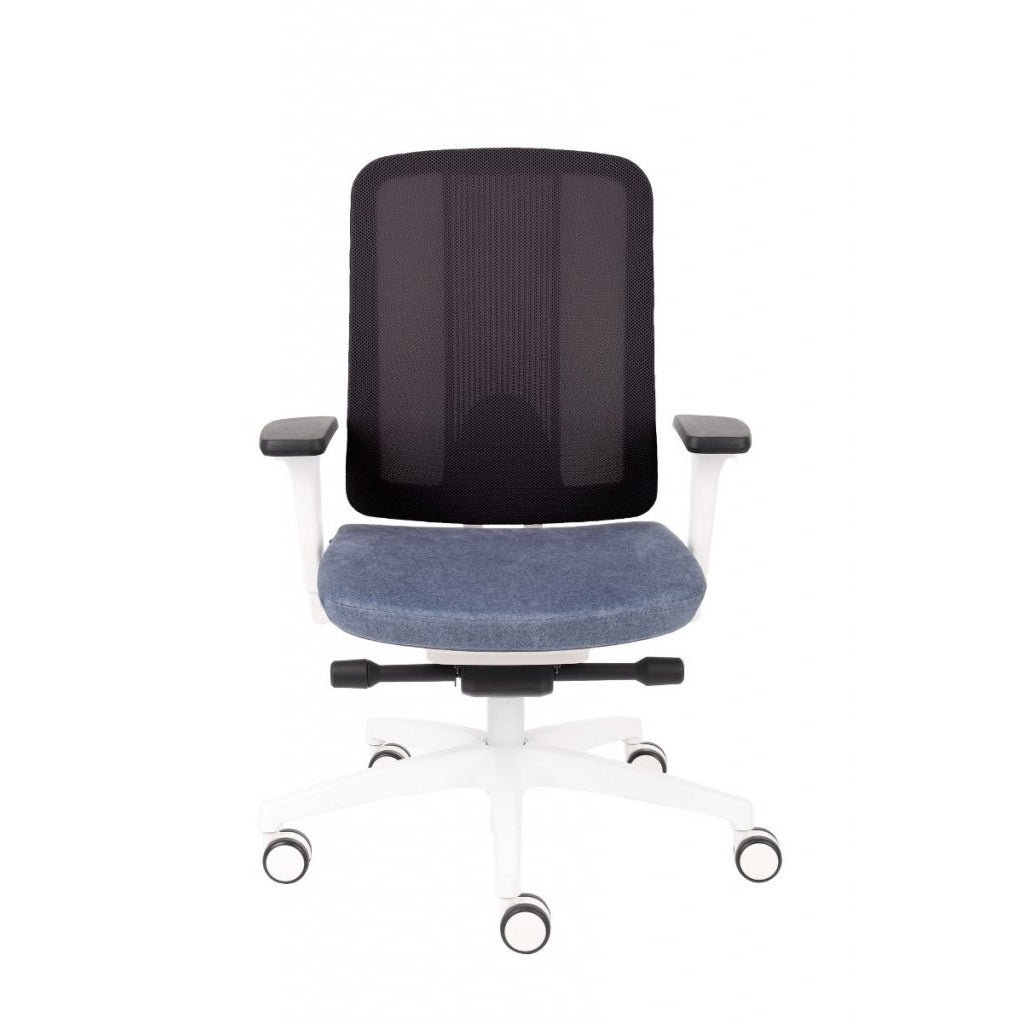 ErgoJunior Ergonomischer Kinderdrehstuhl mit Netz-Rückenlehne, von 10 bis 16 Jahren, Weisses Gestell - Brötter.de