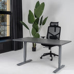 180x80 cm manuell Einstellbarer Schreibtisch FORZA Line, Graues Gestell