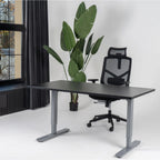180x80 cm manuell Einstellbarer Schreibtisch FORZA Line, Graues Gestell