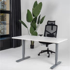 180x80 cm manuell Einstellbarer Schreibtisch FORZA Line, Graues Gestell