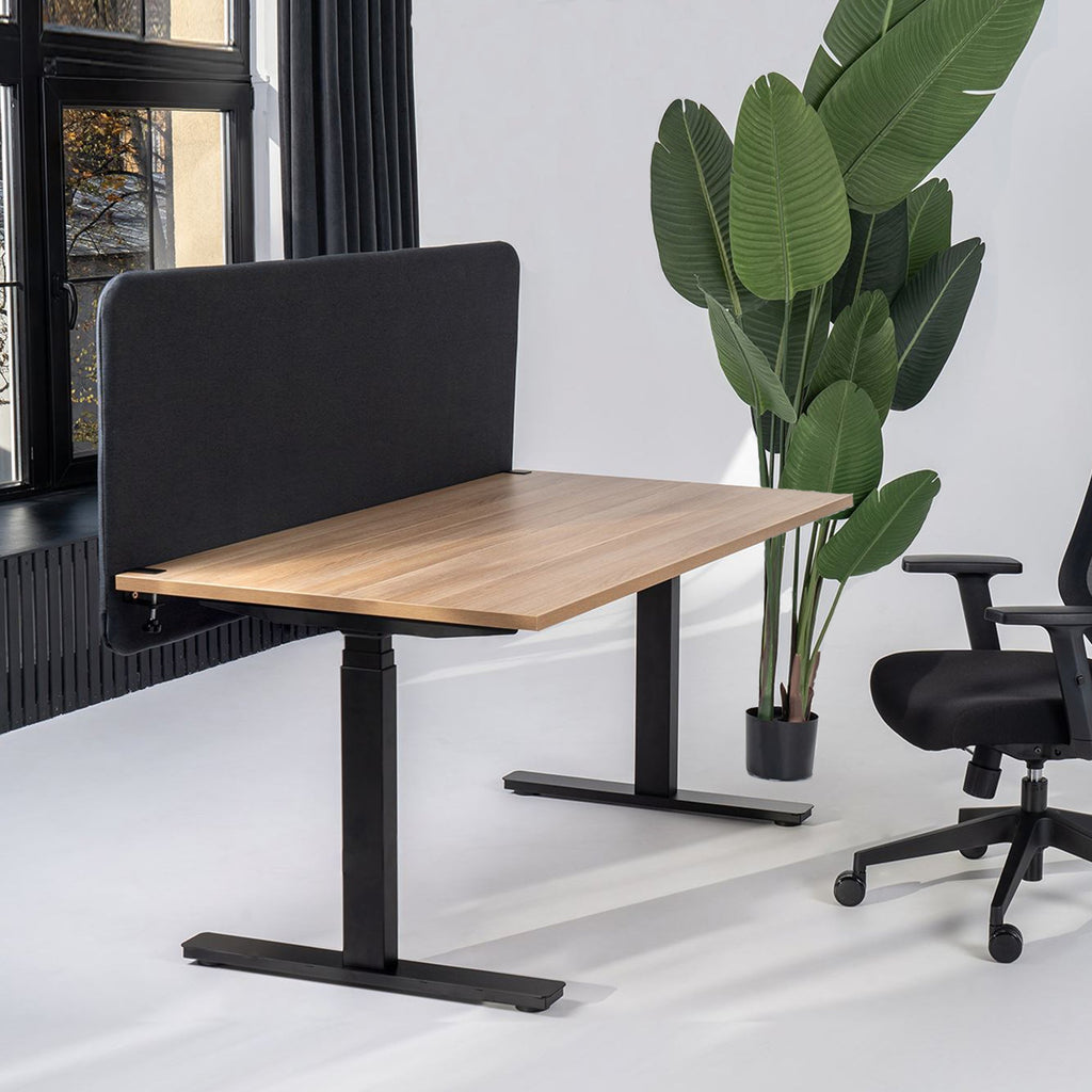 180x65cm Akustik Trennwand Graphite Black, Sichtschutz, Schallschutz und Privatsphäre