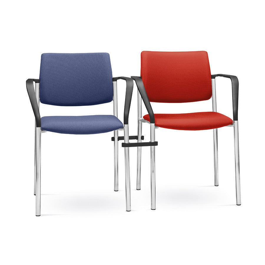 Konferenzstuhl CONFERENCE 155 | Stabil und Langlebig | Stahluntergestell | Schichtholz gepolstert | stapelbar | 4er Set-Brötter.de