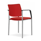 Konferenzstuhl CONFERENCE 155 | Stabil und Langlebig | Stahluntergestell | Schichtholz gepolstert | stapelbar | 4er Set-Brötter.de