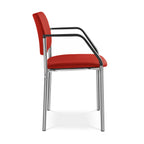 Konferenzstuhl CONFERENCE 155 | Stabil und Langlebig | Stahluntergestell | Schichtholz gepolstert | stapelbar | 4er Set-Brötter.de