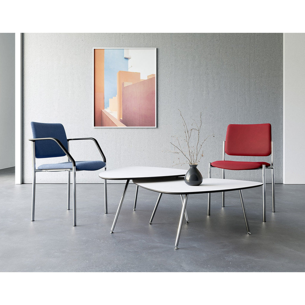 Konferenzstuhl CONFERENCE 155 | Stabil und Langlebig | Stahluntergestell | Schichtholz gepolstert | stapelbar | 4er Set-Brötter.de