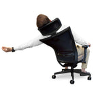 Marti Hygge Blue Bürostuhl Ergonomisch mit Netz- oder gepolsterter Rückenlehne, Weisses Gestell, Chrome