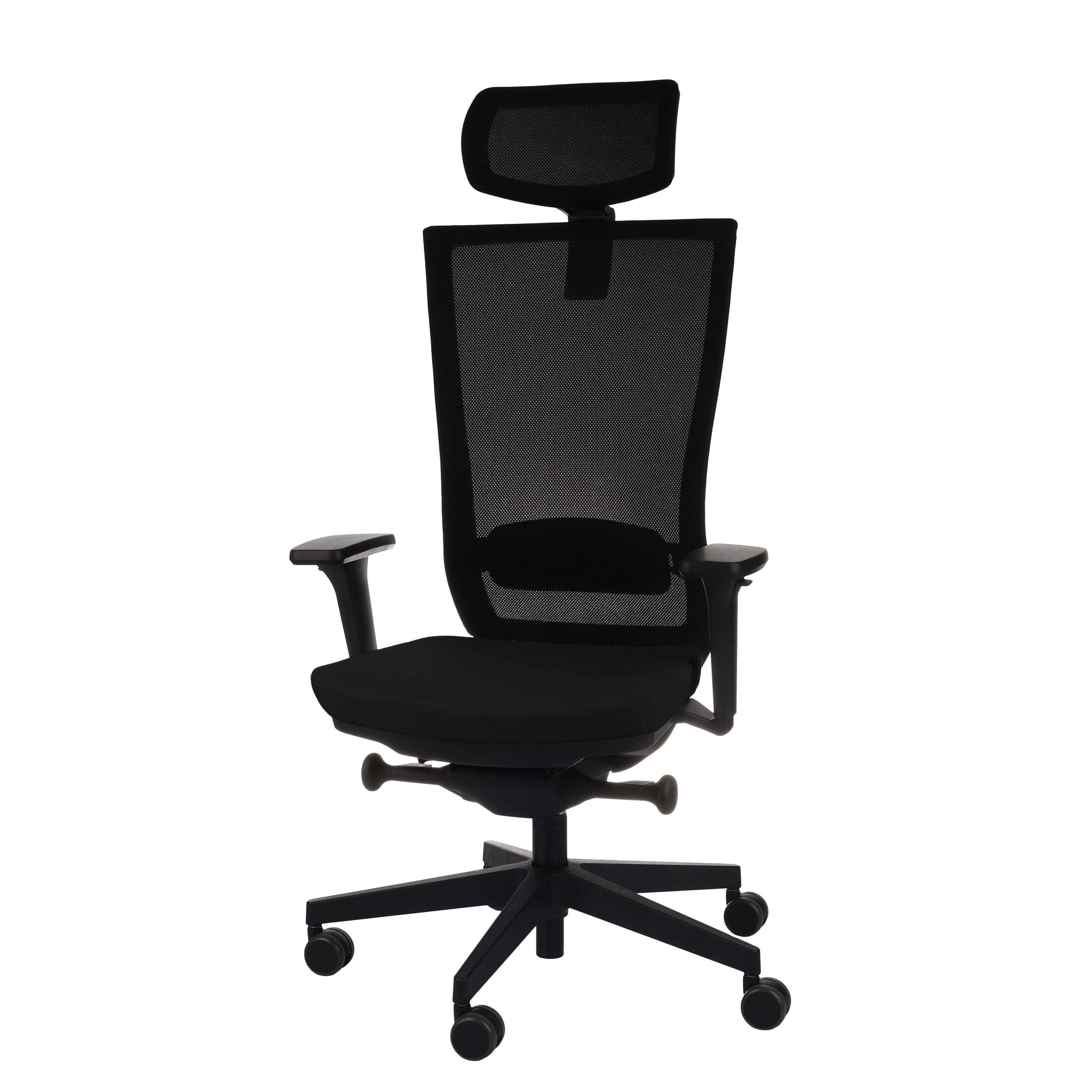 Marti HD Note Black Bürostuhl Ergonomisch mit Netzbespannung, Schwarzes Gestell-Brötter.de