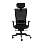 Marti HD Note Black Bürostuhl Ergonomisch mit Netzbespannung, Schwarzes Gestell-Brötter.de