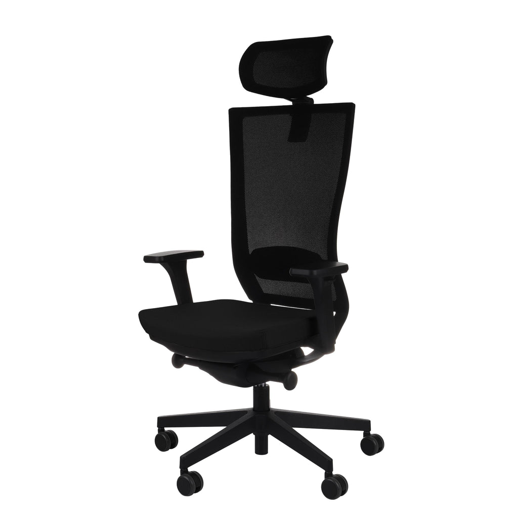 Marti HD Note Black Bürostuhl Ergonomisch mit Netzbespannung, Schwarzes Gestell-Brötter.de