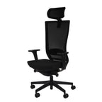 Marti HD Note Black Bürostuhl Ergonomisch mit Netzbespannung, Schwarzes Gestell-Brötter.de