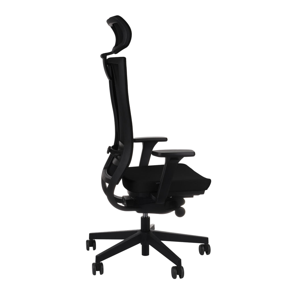 Marti HD Note Black Bürostuhl Ergonomisch mit Netzbespannung, Schwarzes Gestell-Brötter.de