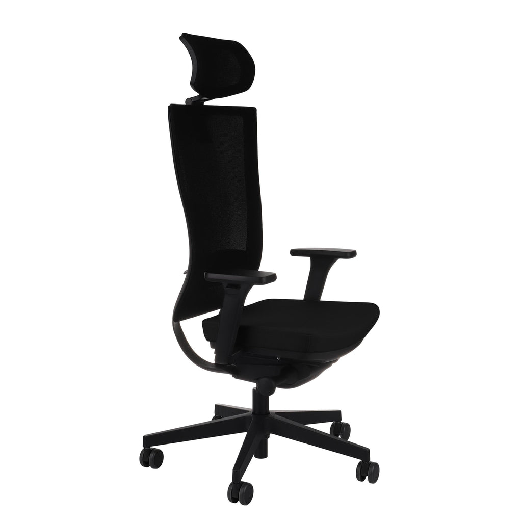 Marti HD Note Black Bürostuhl Ergonomisch mit Netzbespannung, Schwarzes Gestell-Brötter.de