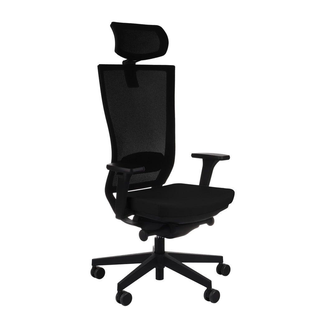 Marti HD Note Black Bürostuhl Ergonomisch mit Netzbespannung, Schwarzes Gestell-Brötter.de
