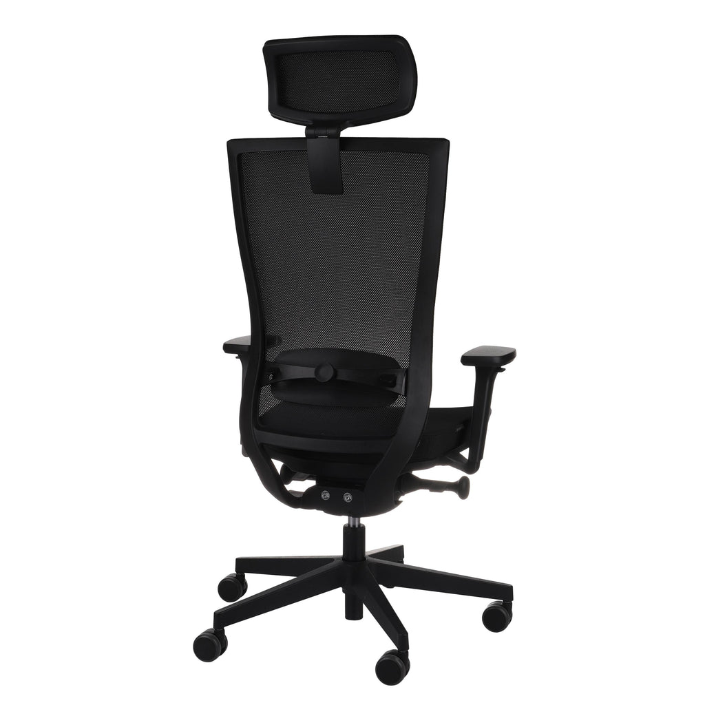 Marti HD Note Black Bürostuhl Ergonomisch mit Netzbespannung, Schwarzes Gestell-Brötter.de