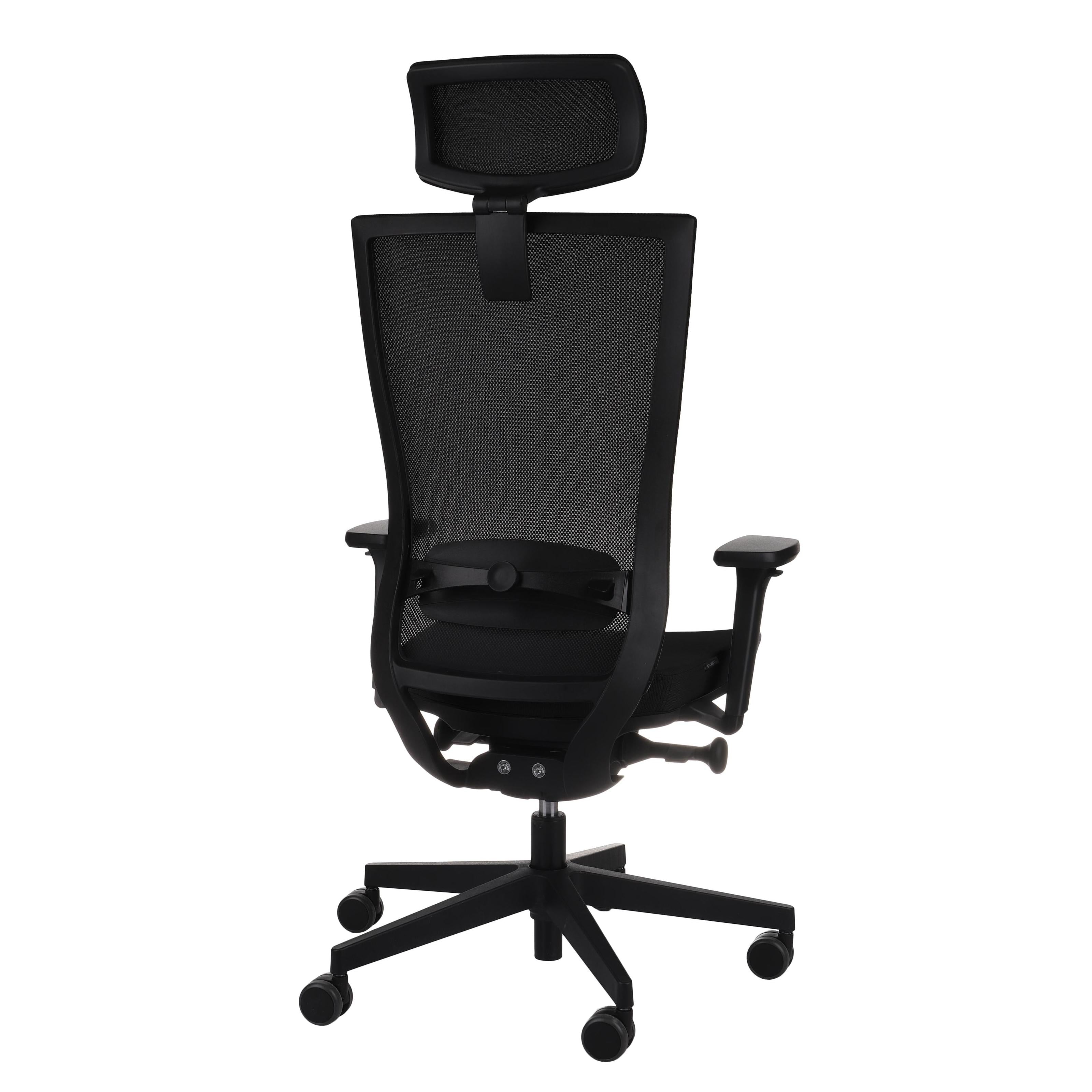 Marti HD Note Black Bürostuhl Ergonomisch mit Netzbespannung, Schwarzes Gestell-Brötter.de