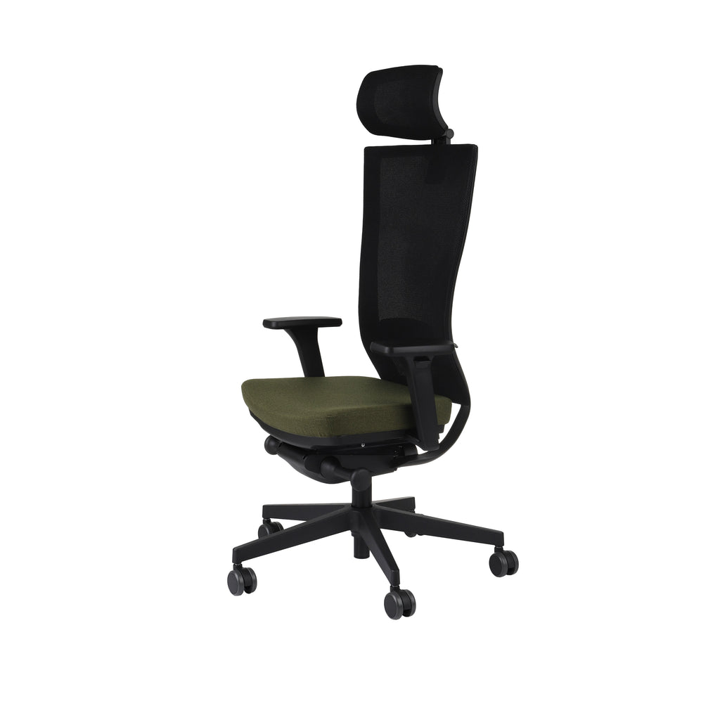 Marti Bürostuhl Ergonomisch mit Netz- oder gepolsterter Rückenlehne, Schwarzes Gestell