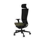 Marti Bürostuhl Ergonomisch mit Netz- oder gepolsterter Rückenlehne, Schwarzes Gestell