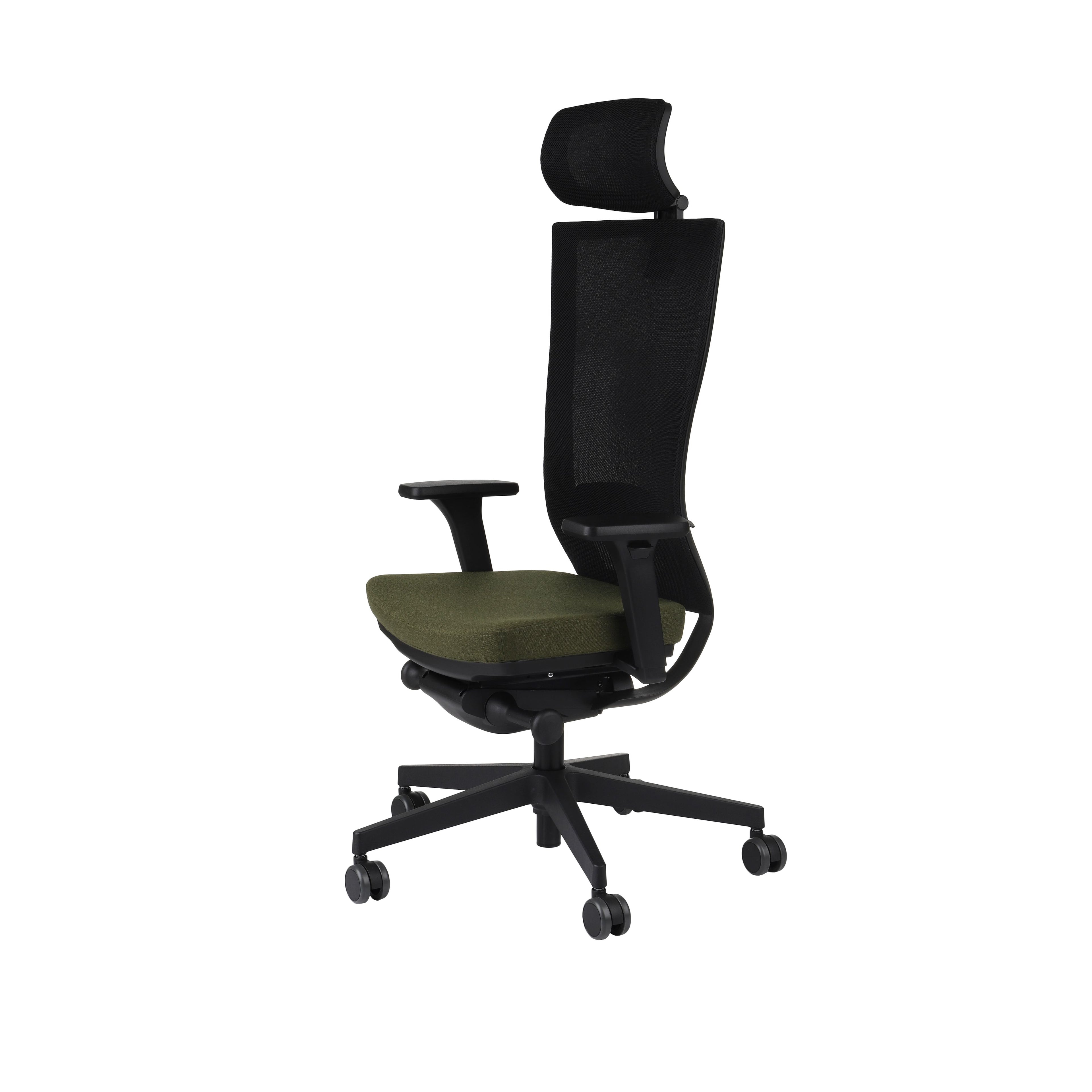 Marti Bürostuhl Ergonomisch mit Netz- oder gepolsterter Rückenlehne, Schwarzes Gestell