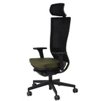 Marti HD Hygge Moss Green Bürostuhl Ergonomisch mit Netzbespannung, Schwarzes Gestell-Brötter.de