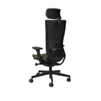 Marti Bürostuhl Ergonomisch mit Netz- oder gepolsterter Rückenlehne, Schwarzes Gestell