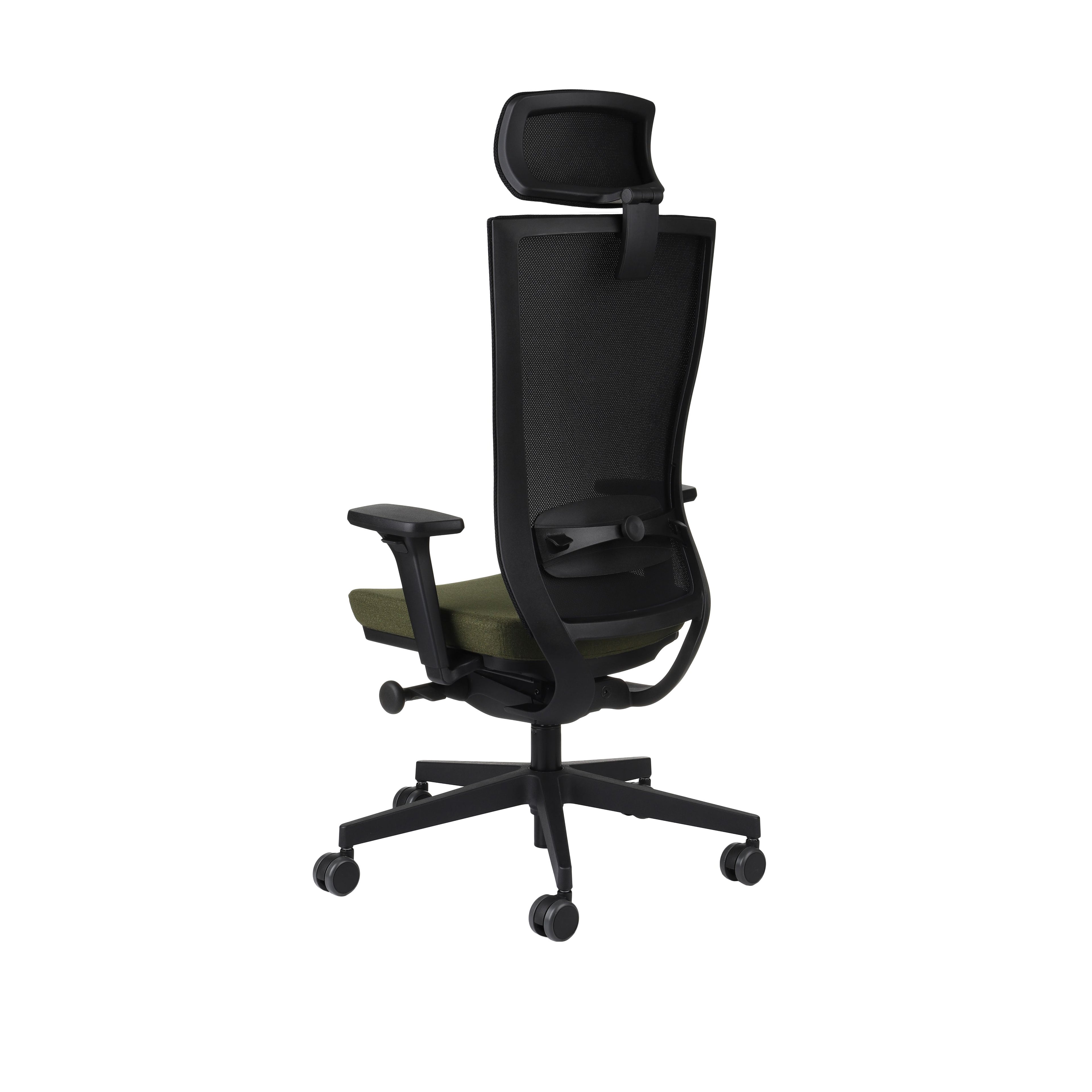 Marti Bürostuhl Ergonomisch mit Netz- oder gepolsterter Rückenlehne, Schwarzes Gestell