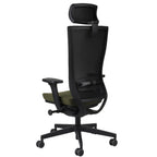 Marti HD Hygge Moss Green Bürostuhl Ergonomisch mit Netzbespannung, Schwarzes Gestell-Brötter.de