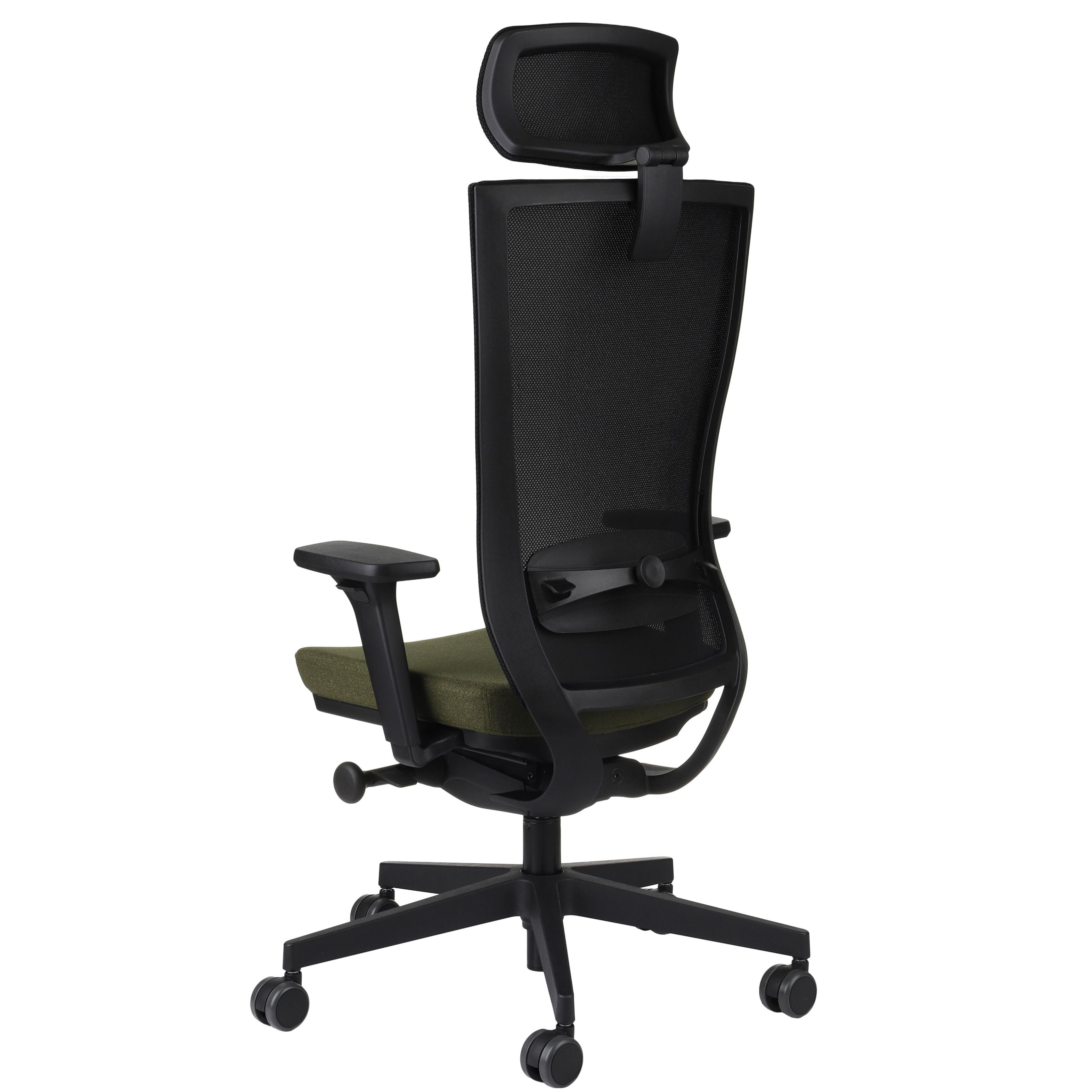 Marti HD Hygge Moss Green Bürostuhl Ergonomisch mit Netzbespannung, Schwarzes Gestell-Brötter.de