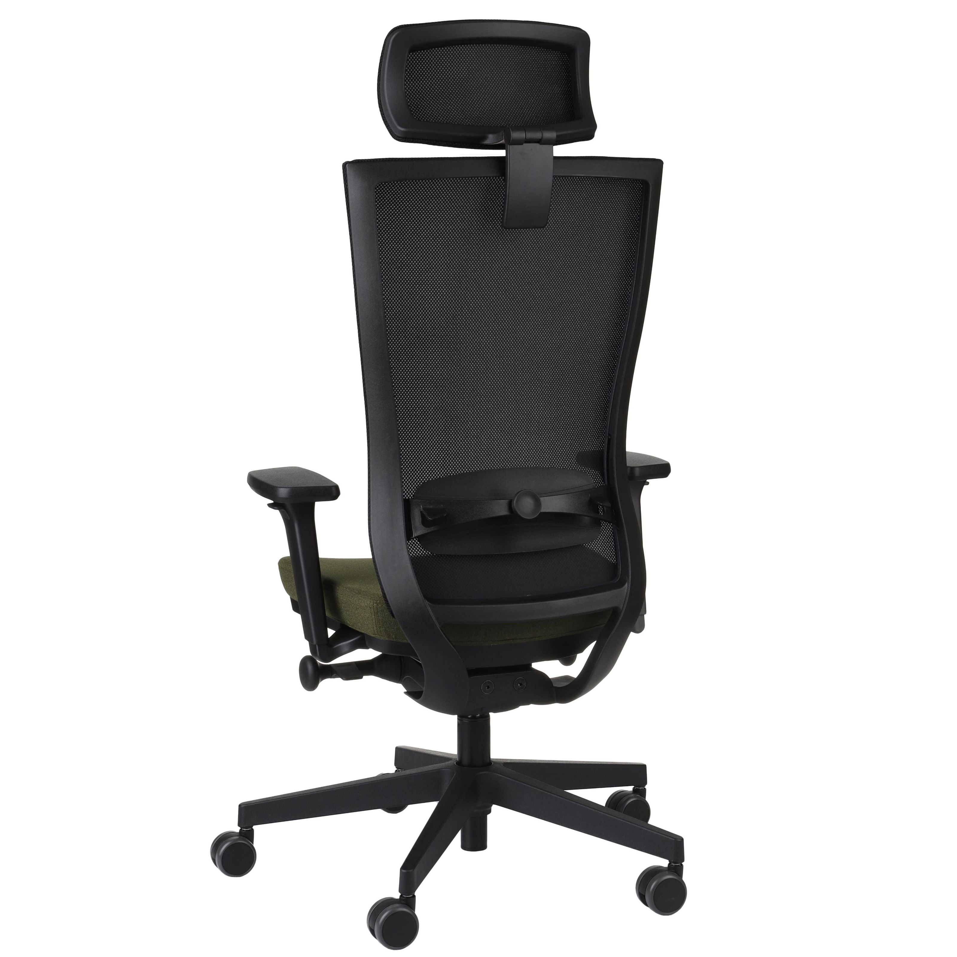 Marti HD Hygge Moss Green Bürostuhl Ergonomisch mit Netzbespannung, Schwarzes Gestell-Brötter.de