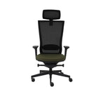 Marti Bürostuhl Ergonomisch mit Netz- oder gepolsterter Rückenlehne, Schwarzes Gestell