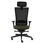 Marti HD Hygge Moss Green Bürostuhl Ergonomisch mit Netzbespannung, Schwarzes Gestell-Brötter.de